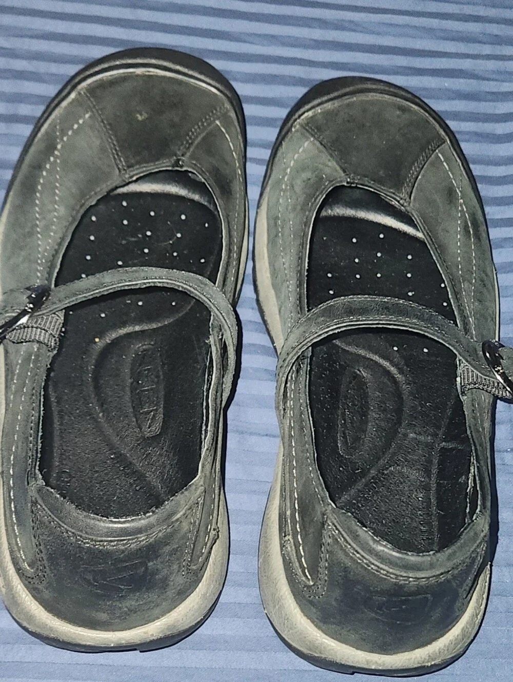 Keen Toyah Black Leather Mary Jane Women US Size 7.5